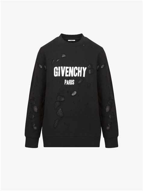 boys givenchy sweatshirt|Givenchy paris sweatshirt destroyed.